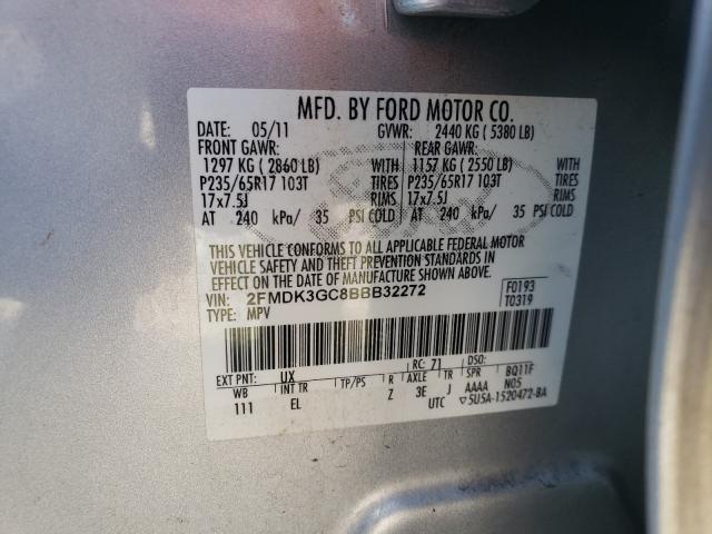 Photo 9 VIN: 2FMDK3GC8BBB32272 - FORD EDGE SE 