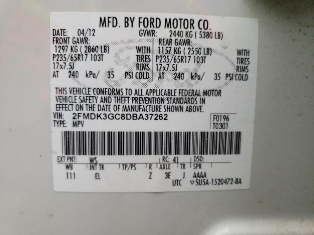 Photo 9 VIN: 2FMDK3GC8DBA37262 - FORD EDGE 