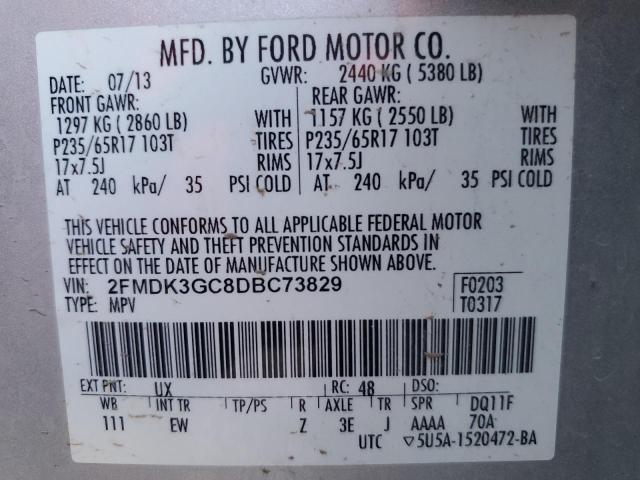 Photo 12 VIN: 2FMDK3GC8DBC73829 - FORD EDGE SE 