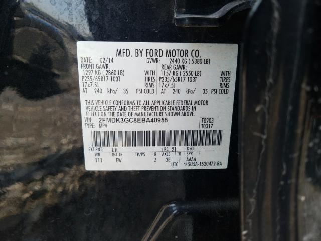 Photo 9 VIN: 2FMDK3GC8EBA40955 - FORD EDGE SE 