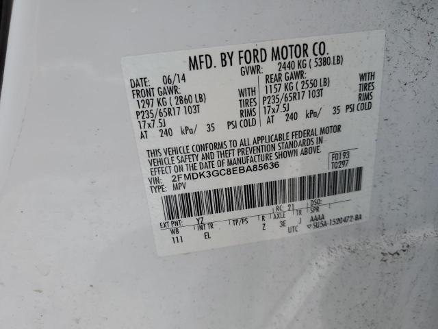 Photo 12 VIN: 2FMDK3GC8EBA85636 - FORD EDGE SE 