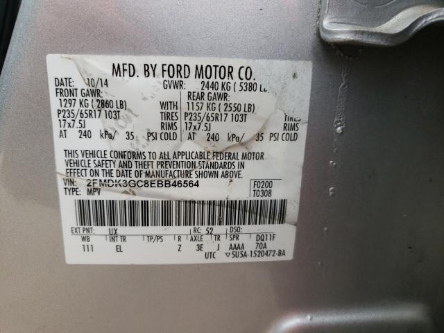 Photo 9 VIN: 2FMDK3GC8EBB46564 - FORD EDGE SE 