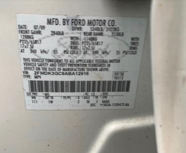 Photo 9 VIN: 2FMDK3GC9ABA12916 - FORD EDGE SE 