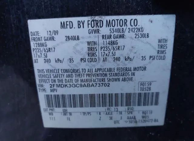 Photo 8 VIN: 2FMDK3GC9ABA73702 - FORD EDGE 