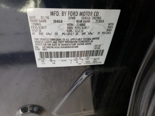 Photo 9 VIN: 2FMDK3GC9ABB02048 - FORD EDGE SE 