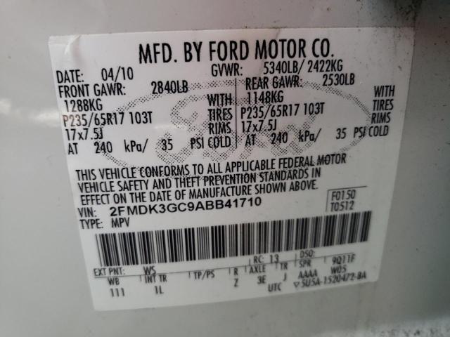 Photo 9 VIN: 2FMDK3GC9ABB41710 - FORD EDGE SE 