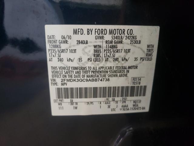 Photo 9 VIN: 2FMDK3GC9ABB74738 - FORD EDGE SE 