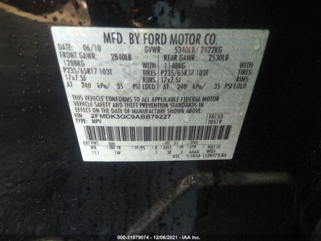 Photo 8 VIN: 2FMDK3GC9ABB79227 - FORD EDGE 