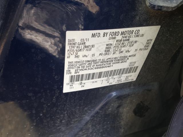 Photo 9 VIN: 2FMDK3GC9BBB00401 - FORD EDGE SE 