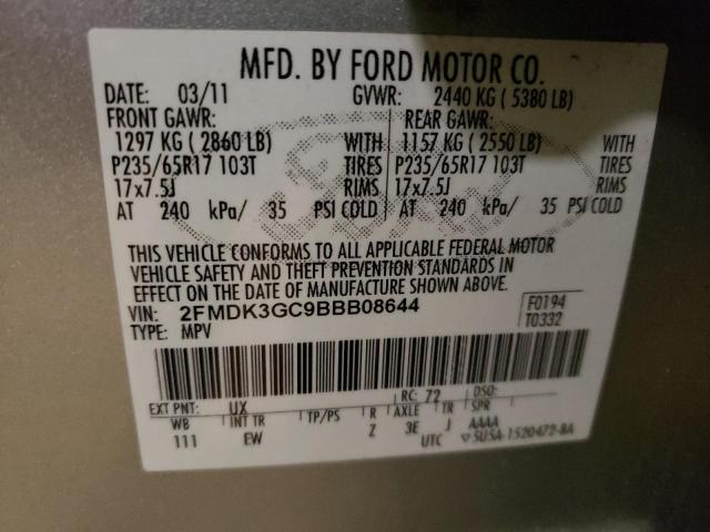 Photo 9 VIN: 2FMDK3GC9BBB08644 - FORD EDGE SE 