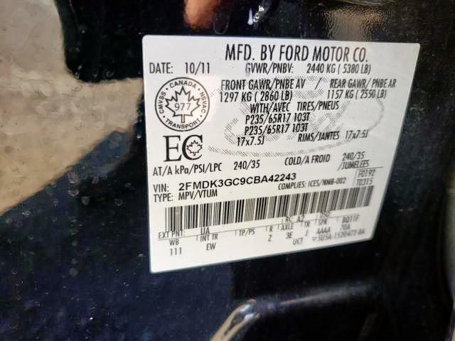 Photo 8 VIN: 2FMDK3GC9CBA42243 - FORD EDGE SE 