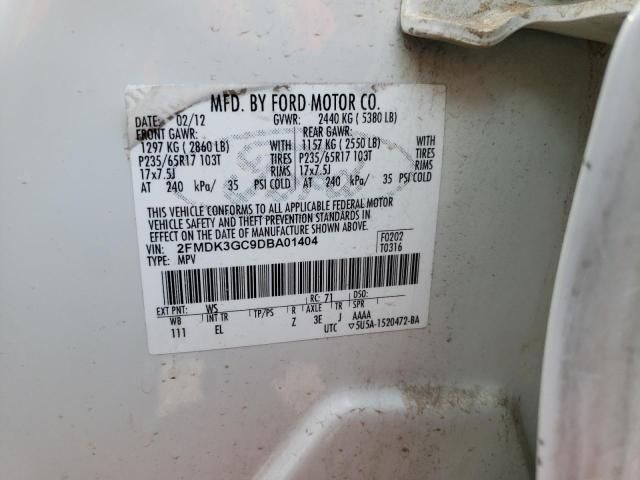 Photo 9 VIN: 2FMDK3GC9DBA01404 - FORD EDGE SE 