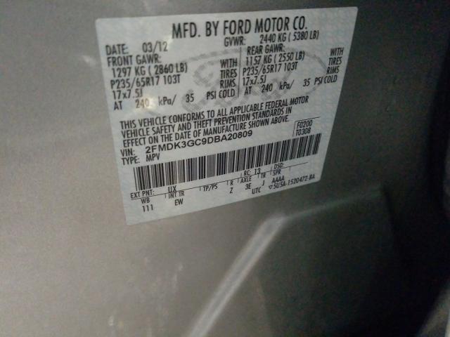 Photo 9 VIN: 2FMDK3GC9DBA20809 - FORD EDGE SE 