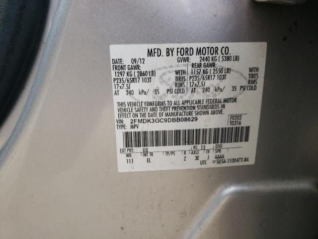 Photo 9 VIN: 2FMDK3GC9DBB08629 - FORD EDGE SE 