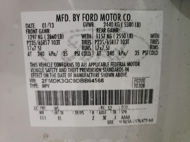 Photo 9 VIN: 2FMDK3GC9DBB64568 - FORD EDGE SE 