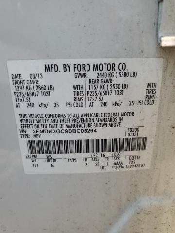 Photo 12 VIN: 2FMDK3GC9DBC05264 - FORD EDGE 