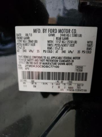 Photo 12 VIN: 2FMDK3GC9DBC77100 - FORD EDGE 