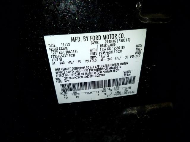 Photo 9 VIN: 2FMDK3GC9DBE32700 - FORD EDGE SE 