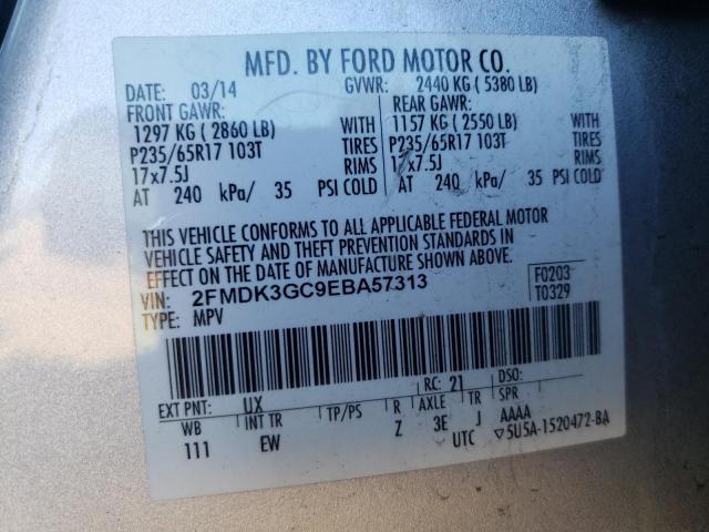 Photo 11 VIN: 2FMDK3GC9EBA57313 - FORD EDGE SE 