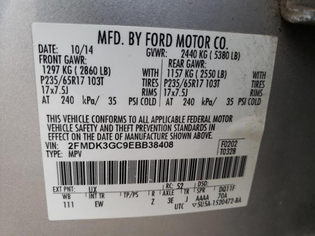 Photo 12 VIN: 2FMDK3GC9EBB38408 - FORD EDGE SE 