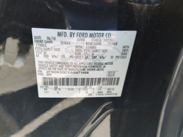 Photo 9 VIN: 2FMDK3GCXABB71668 - FORD EDGE SE 