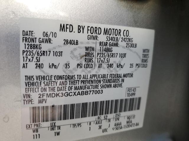 Photo 9 VIN: 2FMDK3GCXABB77003 - FORD EDGE SE 