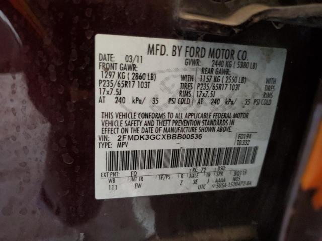 Photo 11 VIN: 2FMDK3GCXBBB00536 - FORD EDGE SE 