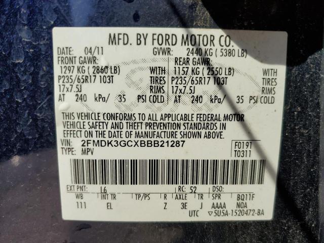 Photo 13 VIN: 2FMDK3GCXBBB21287 - FORD EDGE SE 