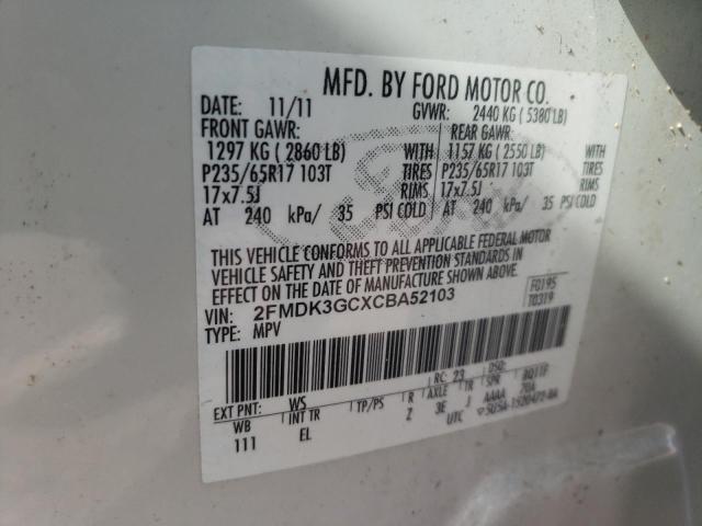 Photo 13 VIN: 2FMDK3GCXCBA52103 - FORD EDGE SE 