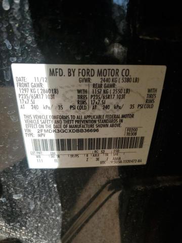 Photo 11 VIN: 2FMDK3GCXDBB36696 - FORD EDGE SE 