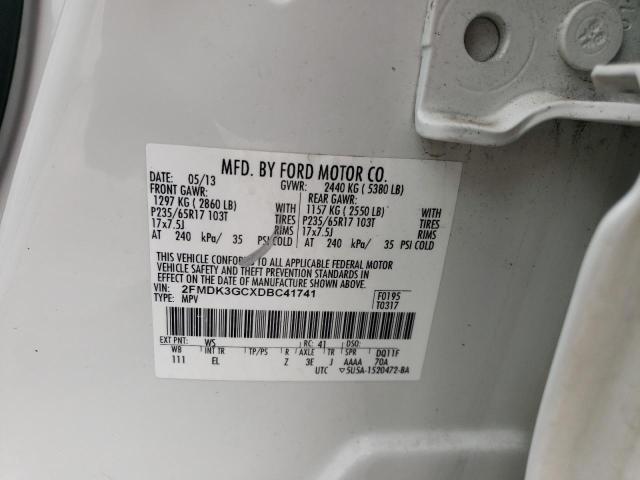 Photo 12 VIN: 2FMDK3GCXDBC41741 - FORD EDGE SE 