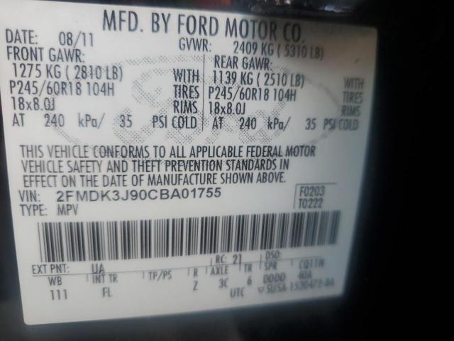 Photo 12 VIN: 2FMDK3J90CBA01755 - FORD EDGE SEL 