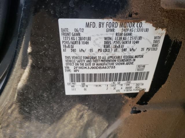 Photo 9 VIN: 2FMDK3J90DBA63755 - FORD EDGE SEL 