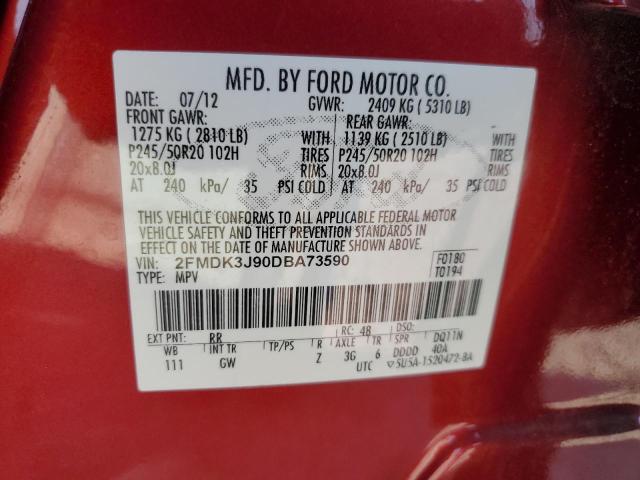 Photo 12 VIN: 2FMDK3J90DBA73590 - FORD EDGE SEL 