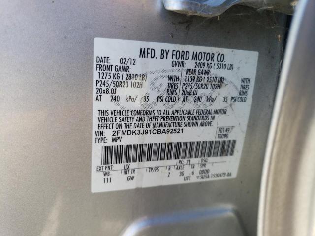 Photo 11 VIN: 2FMDK3J91CBA92521 - FORD EDGE SEL 