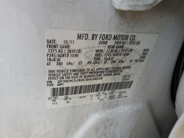 Photo 12 VIN: 2FMDK3J92CBA39536 - FORD EDGE 