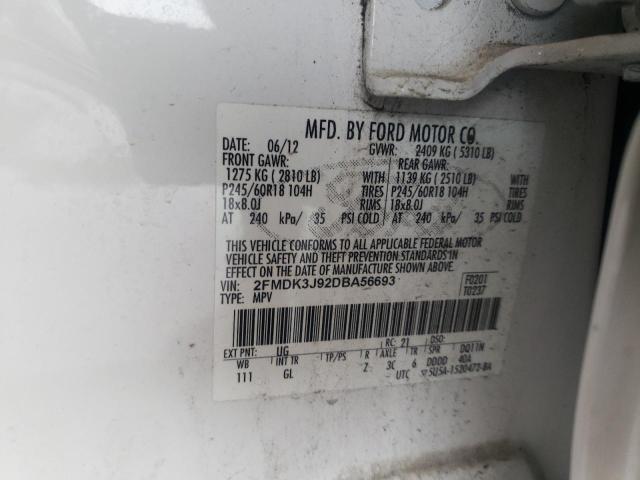 Photo 9 VIN: 2FMDK3J92DBA56693 - FORD EDGE SEL 