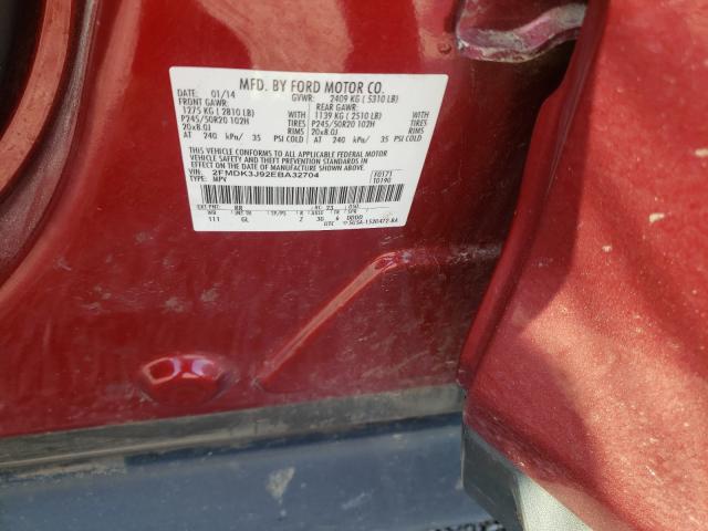 Photo 9 VIN: 2FMDK3J92EBA32704 - FORD EDGE SEL 