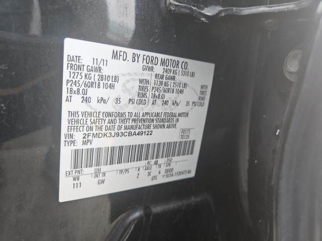 Photo 9 VIN: 2FMDK3J93CBA49122 - FORD EDGE SEL 