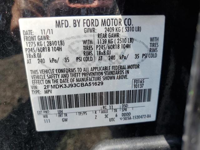 Photo 12 VIN: 2FMDK3J93CBA51629 - FORD EDGE SEL 