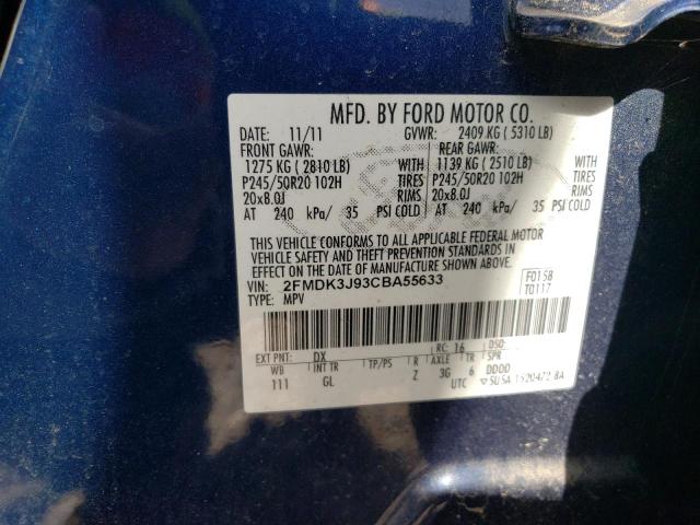 Photo 12 VIN: 2FMDK3J93CBA55633 - FORD EDGE 