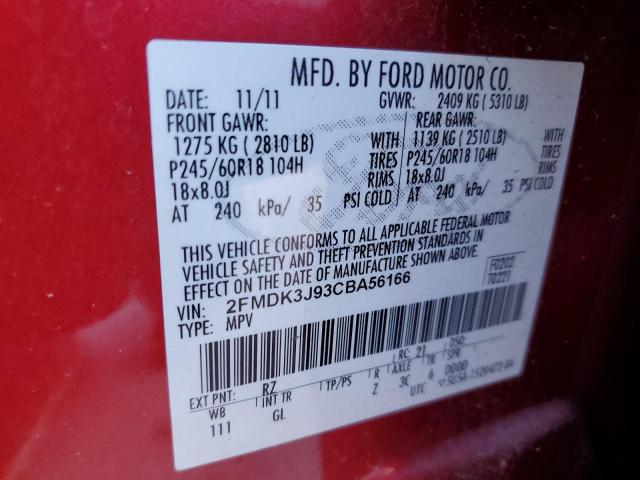 Photo 12 VIN: 2FMDK3J93CBA56166 - FORD EDGE 