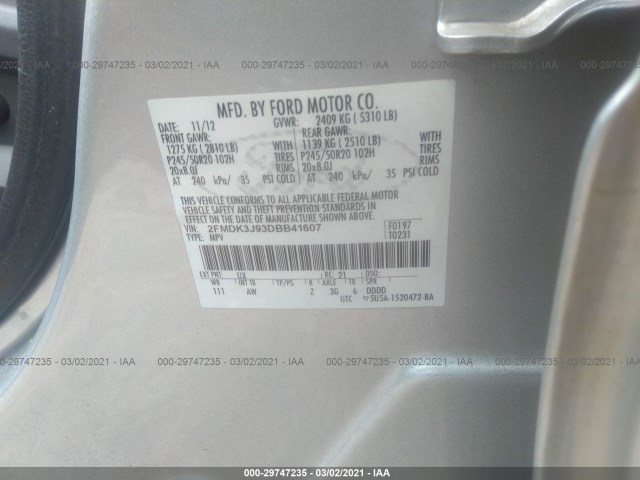 Photo 8 VIN: 2FMDK3J93DBB41607 - FORD EDGE 