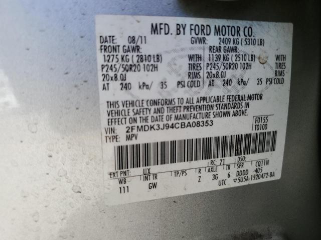 Photo 12 VIN: 2FMDK3J94CBA08353 - FORD EDGE SEL 