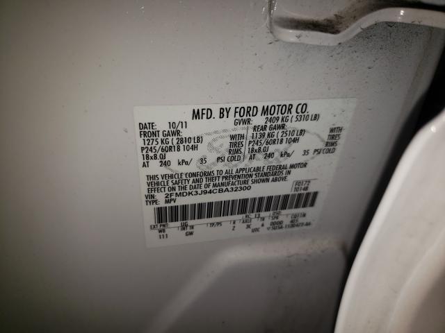 Photo 9 VIN: 2FMDK3J94CBA32300 - FORD EDGE SEL 