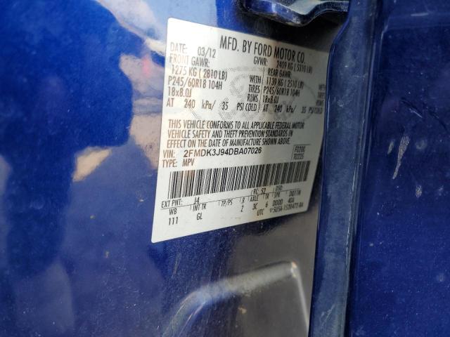 Photo 13 VIN: 2FMDK3J94DBA07026 - FORD EDGE SEL 