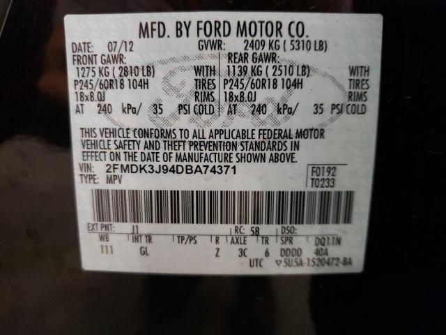 Photo 11 VIN: 2FMDK3J94DBA74371 - FORD EDGE SEL 