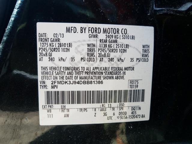 Photo 9 VIN: 2FMDK3J94DBB81386 - FORD EDGE 