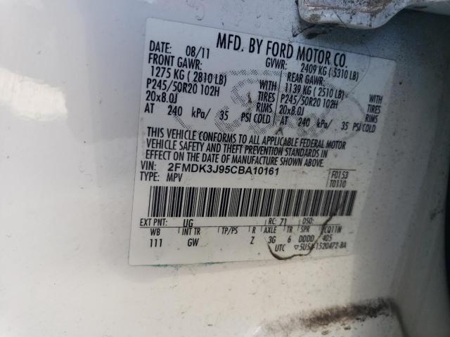 Photo 12 VIN: 2FMDK3J95CBA10161 - FORD EDGE SEL 