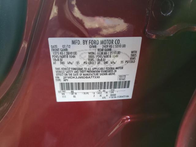 Photo 9 VIN: 2FMDK3J95DBA77330 - FORD EDGE SEL 